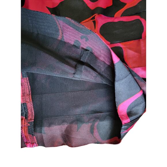 JS Collection Sheath Shutter Pleats Red Strapless Fitted Cocktail Dress Size 6 - Picture 4 of 6